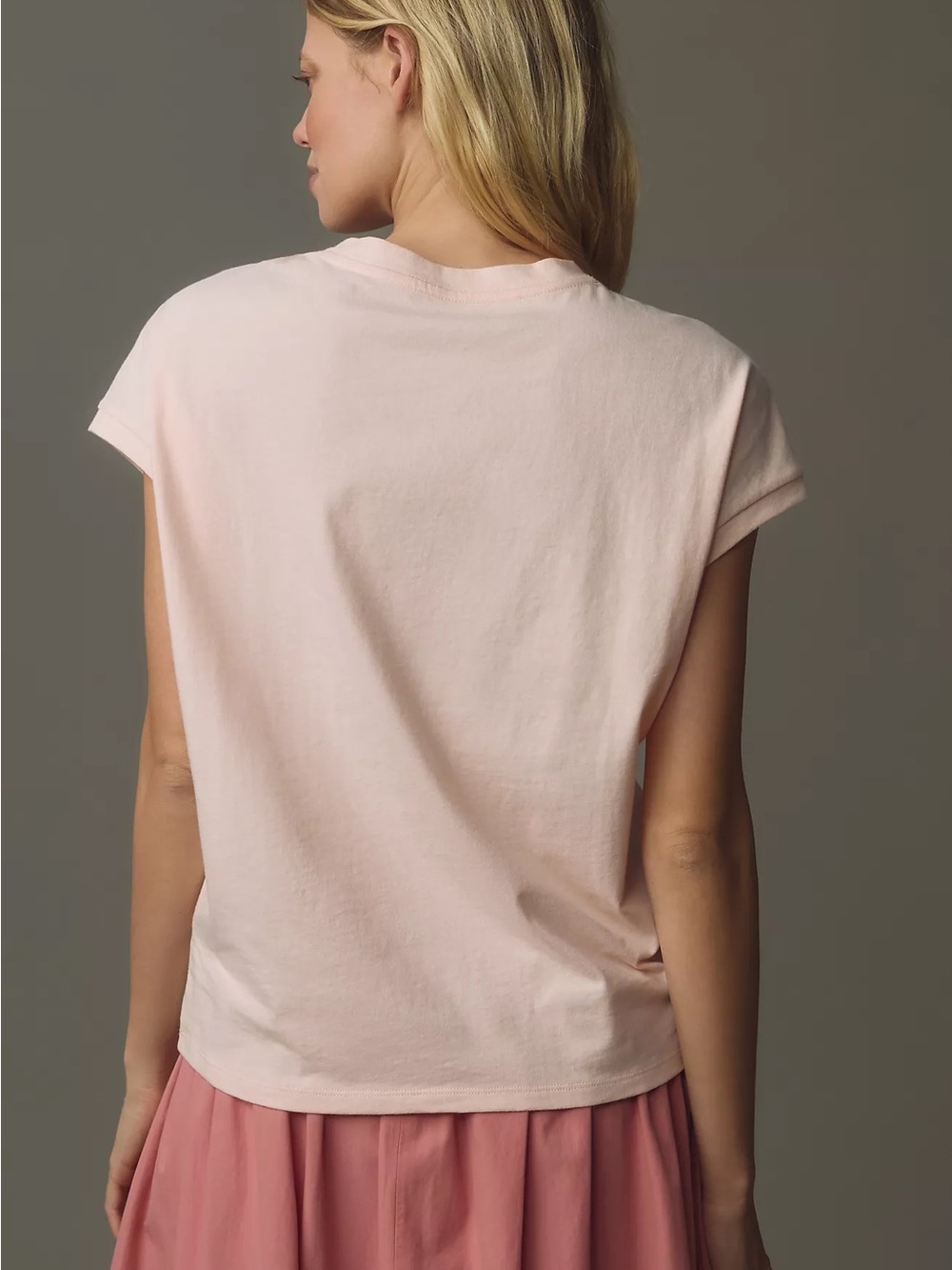 Anthropologie Aperol Spritz Graphic Cap-Sleeve Tee - Peach/pink - Picture 4 of 5